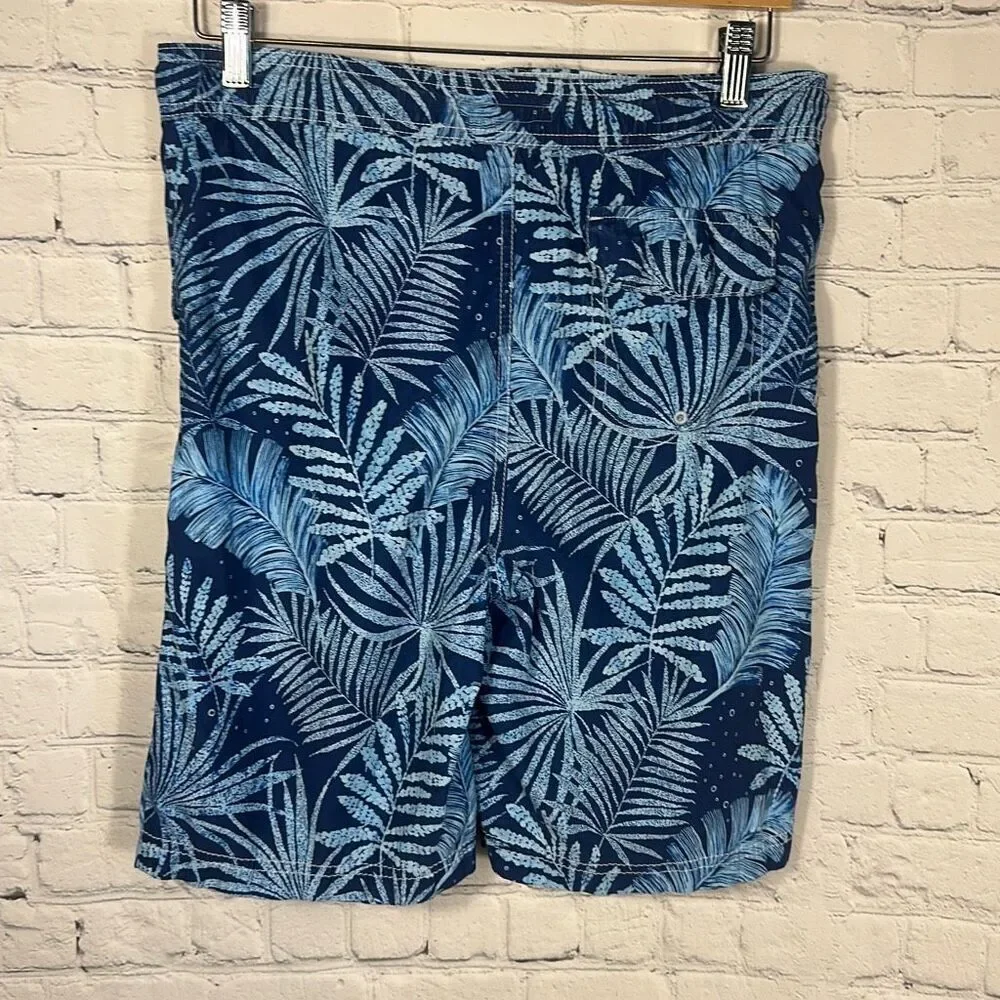 Tommy Bahama Swim Trunks Blue ‎ Floral Swimwear size L Large Board Shorts